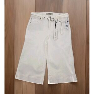 NWT Los Angeles Women's Flare Yacht Pant Shorts White 8/29 Belted Vacation